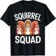 Squirrel Squad for Squirrel Lover Kids Cute Squirrel Animal T-Shirt - T-Shirt | Black
