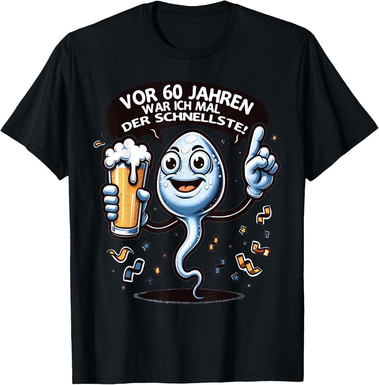 Vor 60 Jahren war Ich mal der Schnellste 60. Geburtstag T-Shirt - T-Shirt | Black