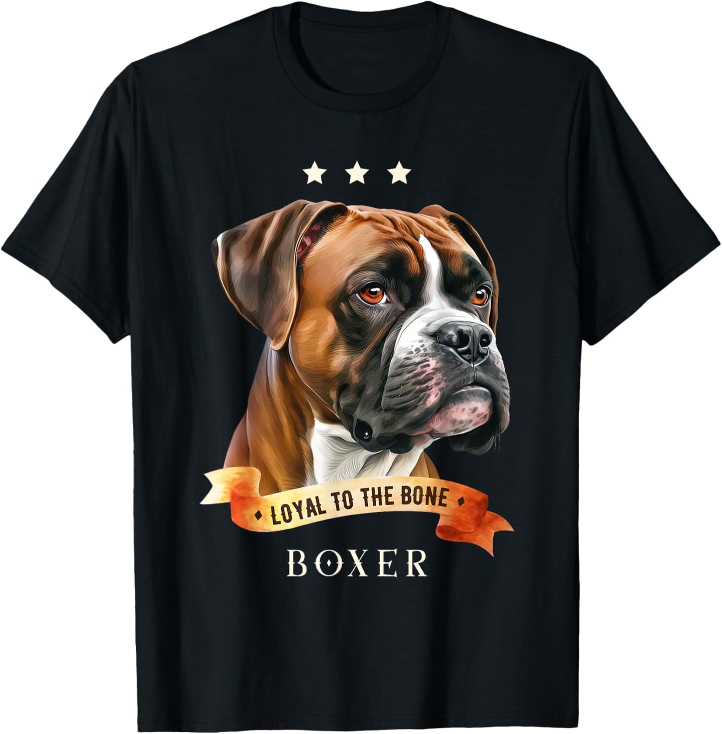 Loyal To The Bone Boxer Boxer Loyal Dogs T-Shirt - T-Shirt | Black