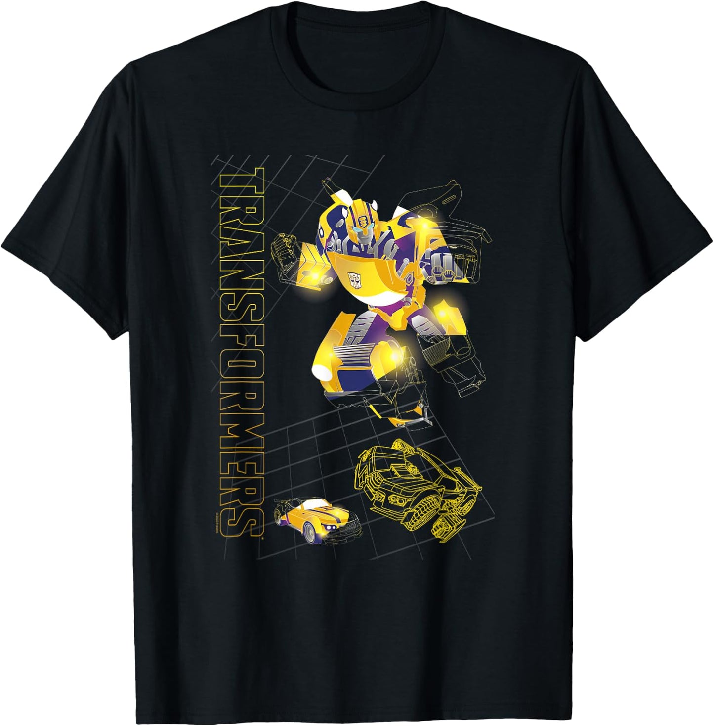 Transformers Evergreen Bumblebee Ready To Fight Logo T-Shirt - T-Shirt | Black