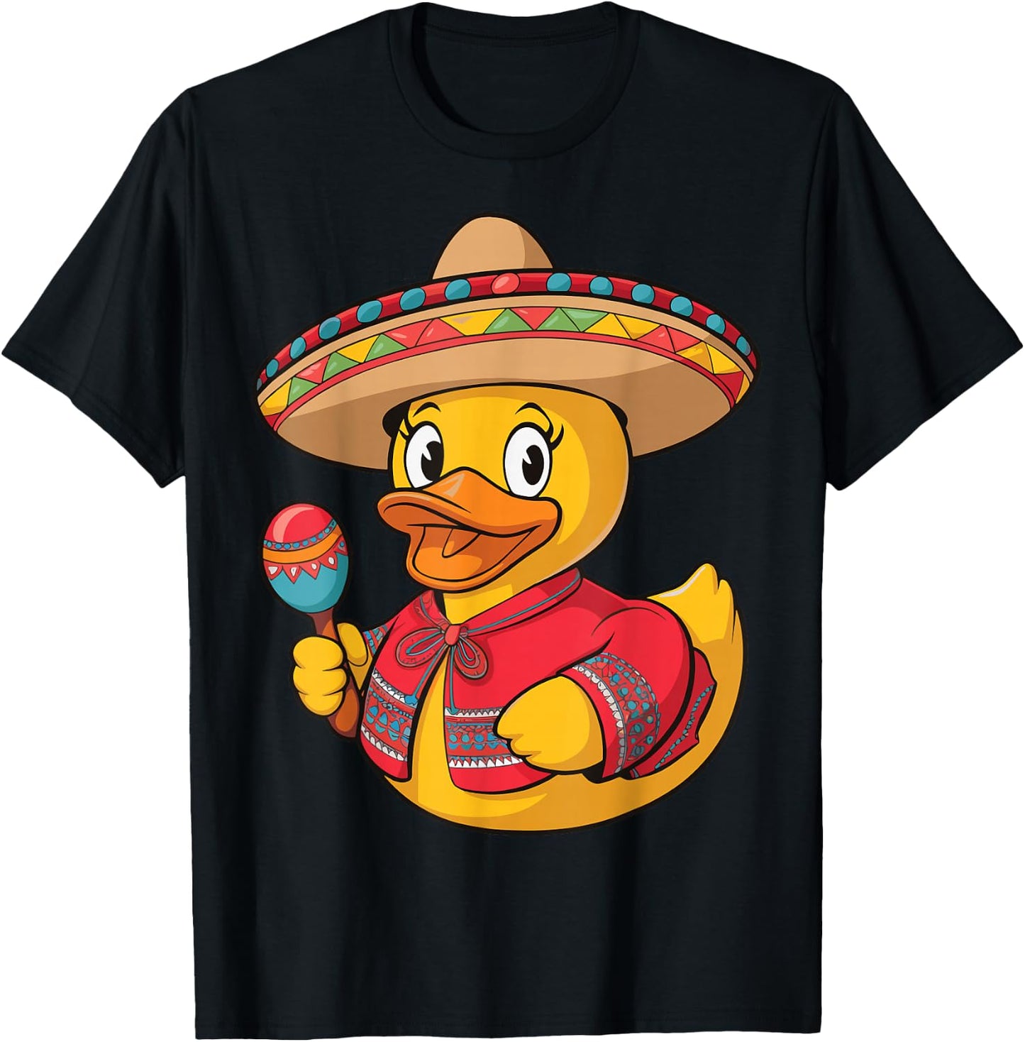 Rubber Duck Cinco De Mayo T-Shirt - T-Shirt | Black
