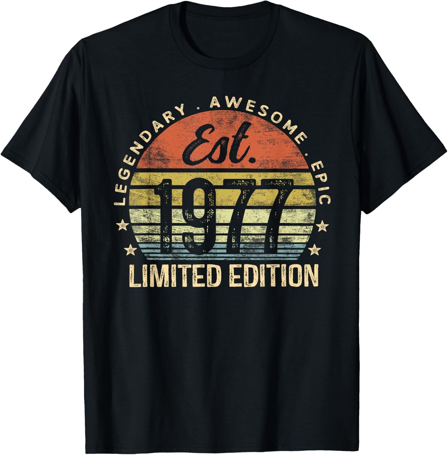 Est 1977 Limited Edition 48th Birthday Gifts 48 Year Old T-Shirt - T-Shirt | Black