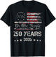 Vintage 250 Years Anniversary USA Flag 4th of July 1776-2026 T-Shirt - T-Shirt | Black