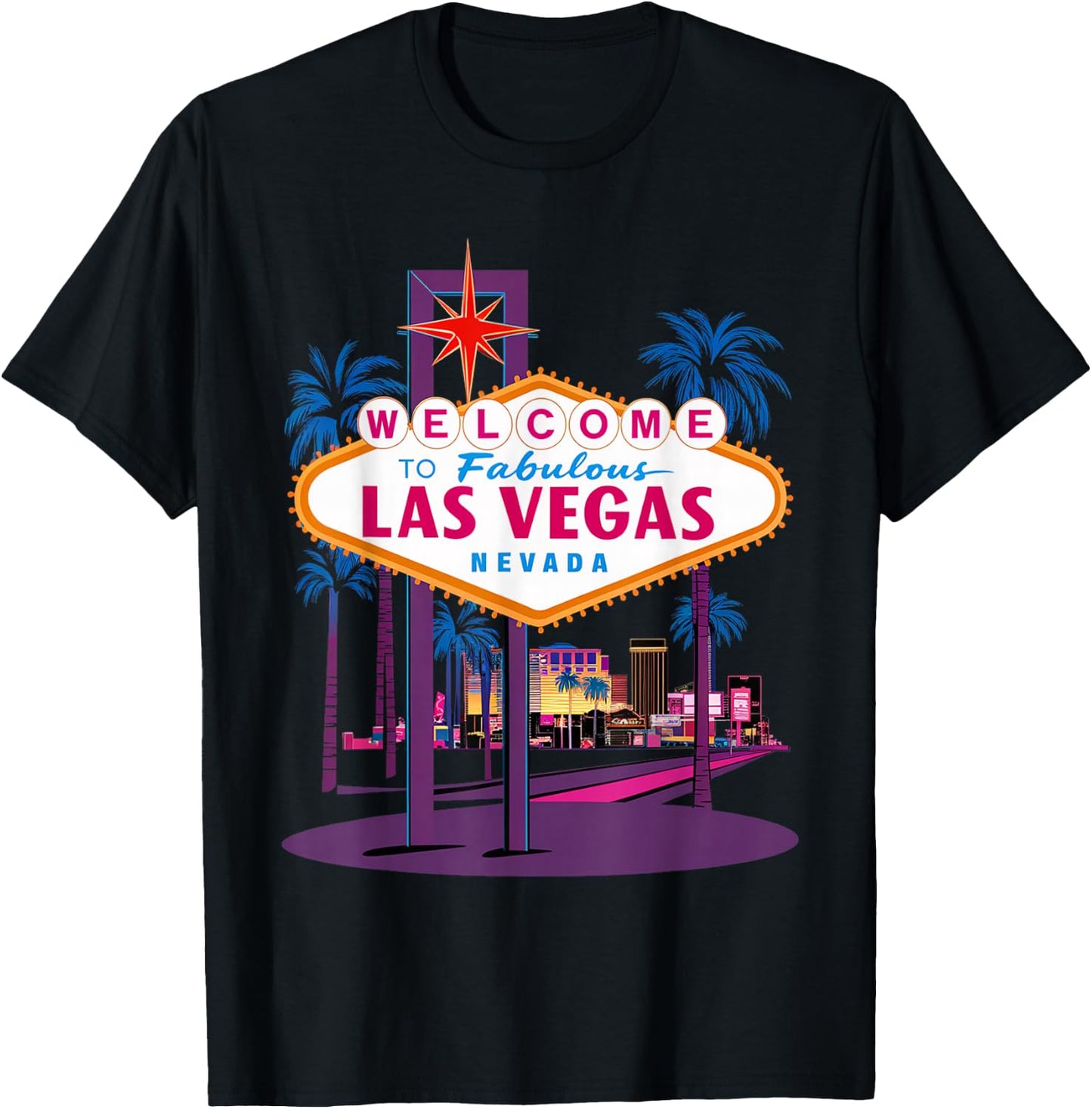 I Love LAS VEGAS Nevada City Vegas Souvenir Gifts Las T-Shirt - T-Shirt | Black