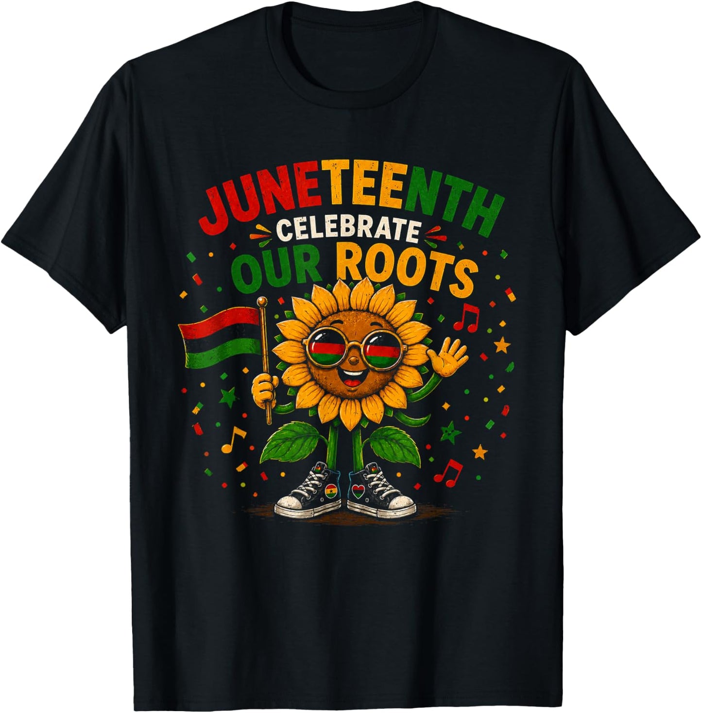 Juneteenth Celebrate Our Roots Black History T-Shirt - T-Shirt | Black