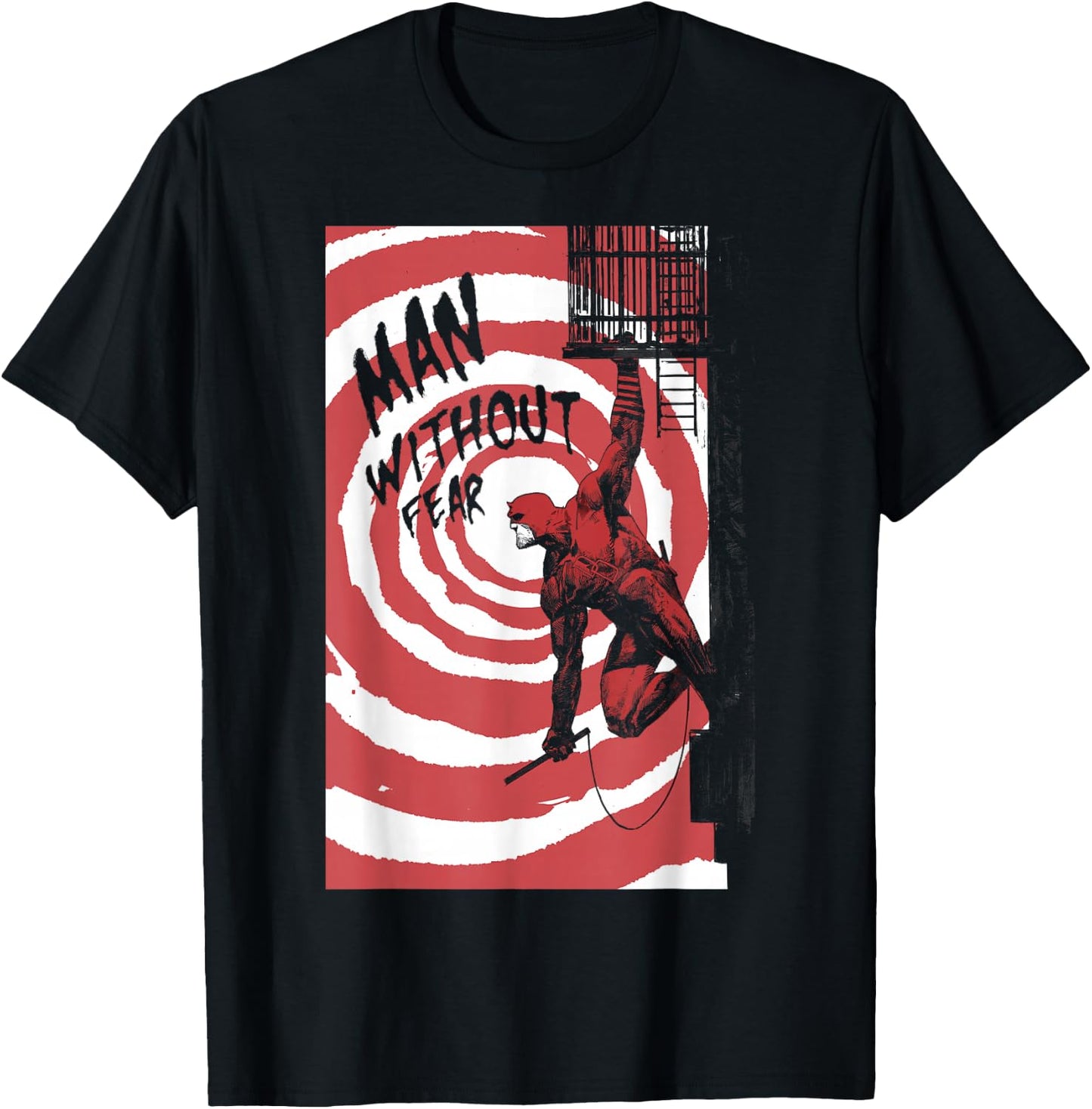Marvel Daredevil Fire Escape Man Without Fear Variant Cover T-Shirt - T-Shirt | Black