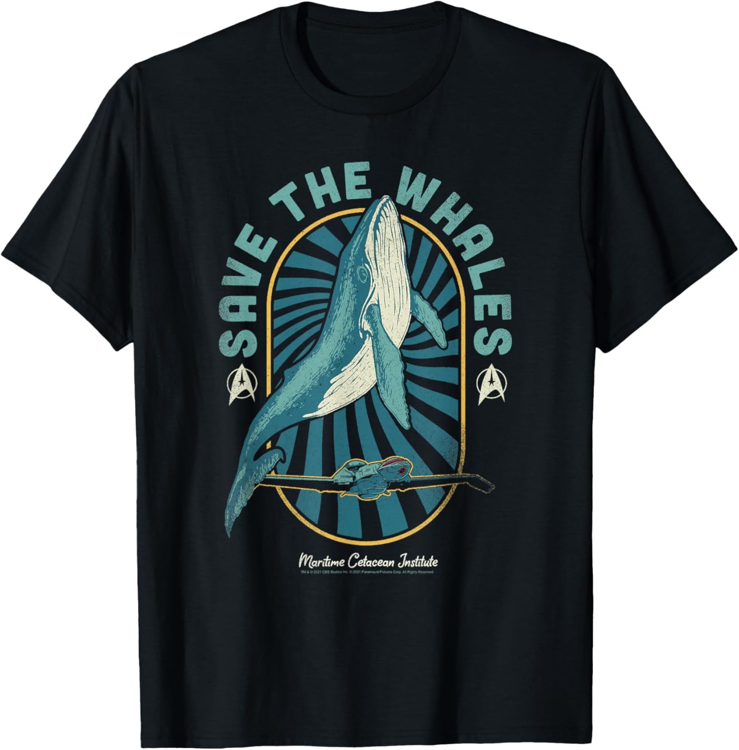 Star Trek IV: The Voyage Home Save The Whales Collection , black T-Shirt - T-Shirt | Black