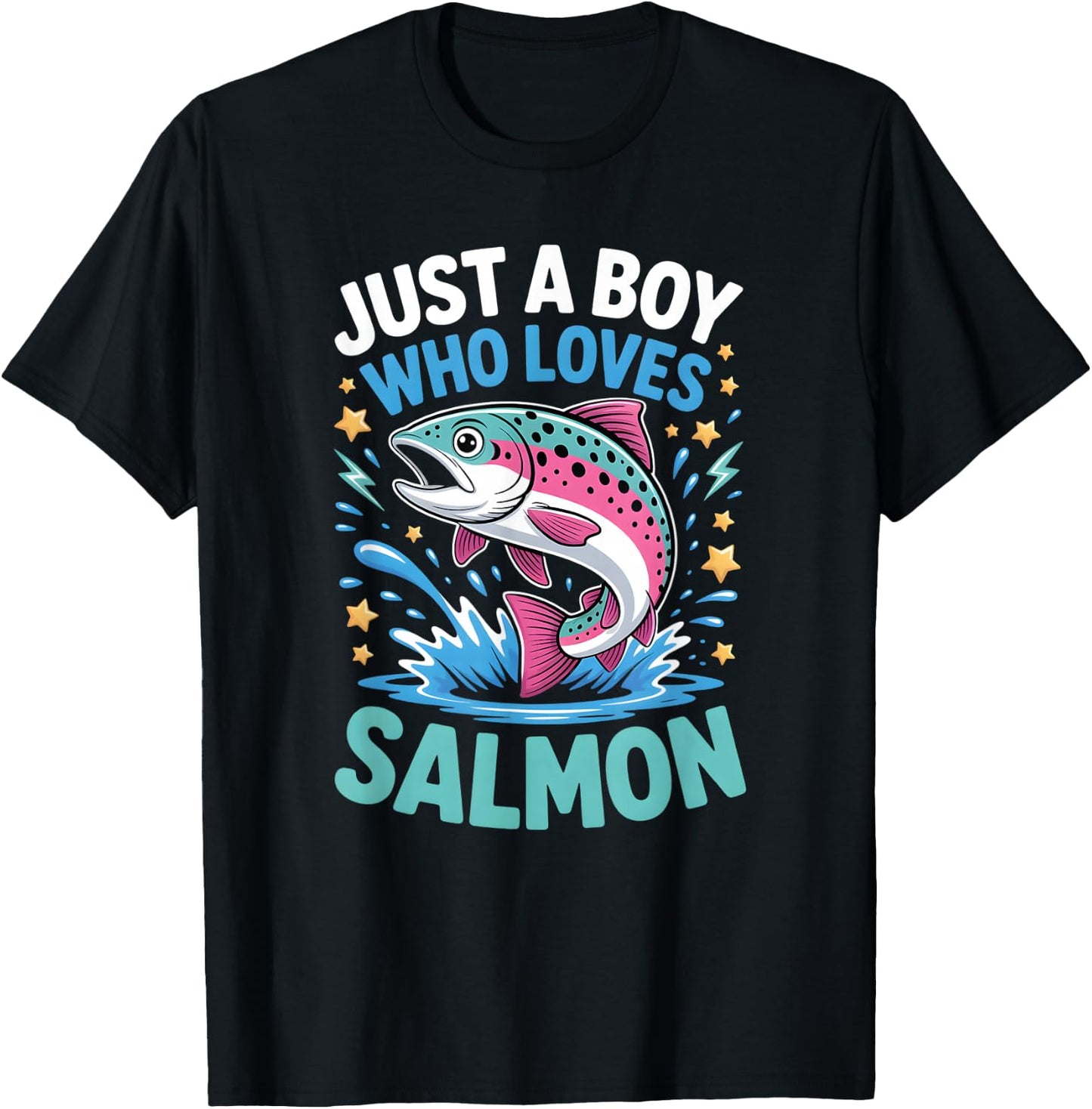 Boys Salmon T-Shirt - T-Shirt | Black