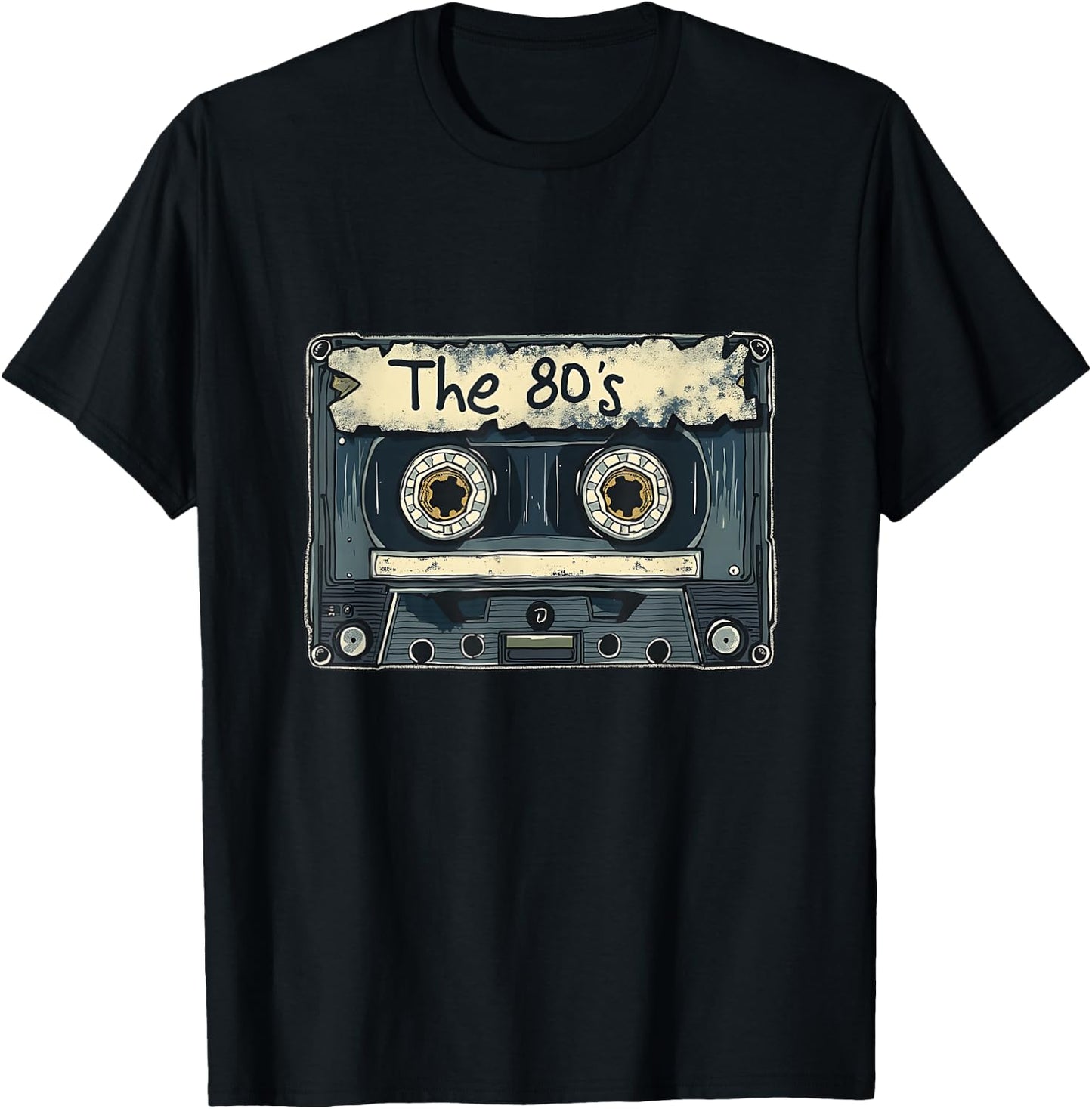 Nostalgic 80's 90's Retro Cassette Mix Tape Throwback Party T-Shirt - T-Shirt | Black