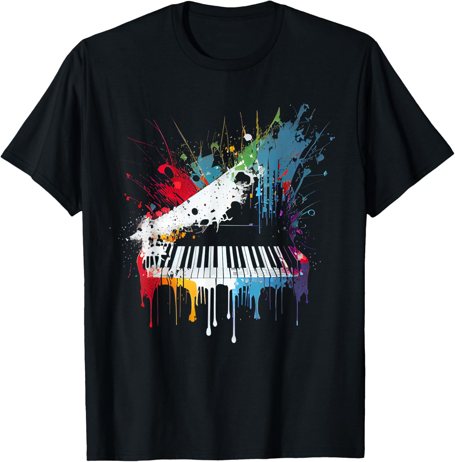 Piano Design Klavier Geschenk für Pianisten T-Shirt - T-Shirt | Black