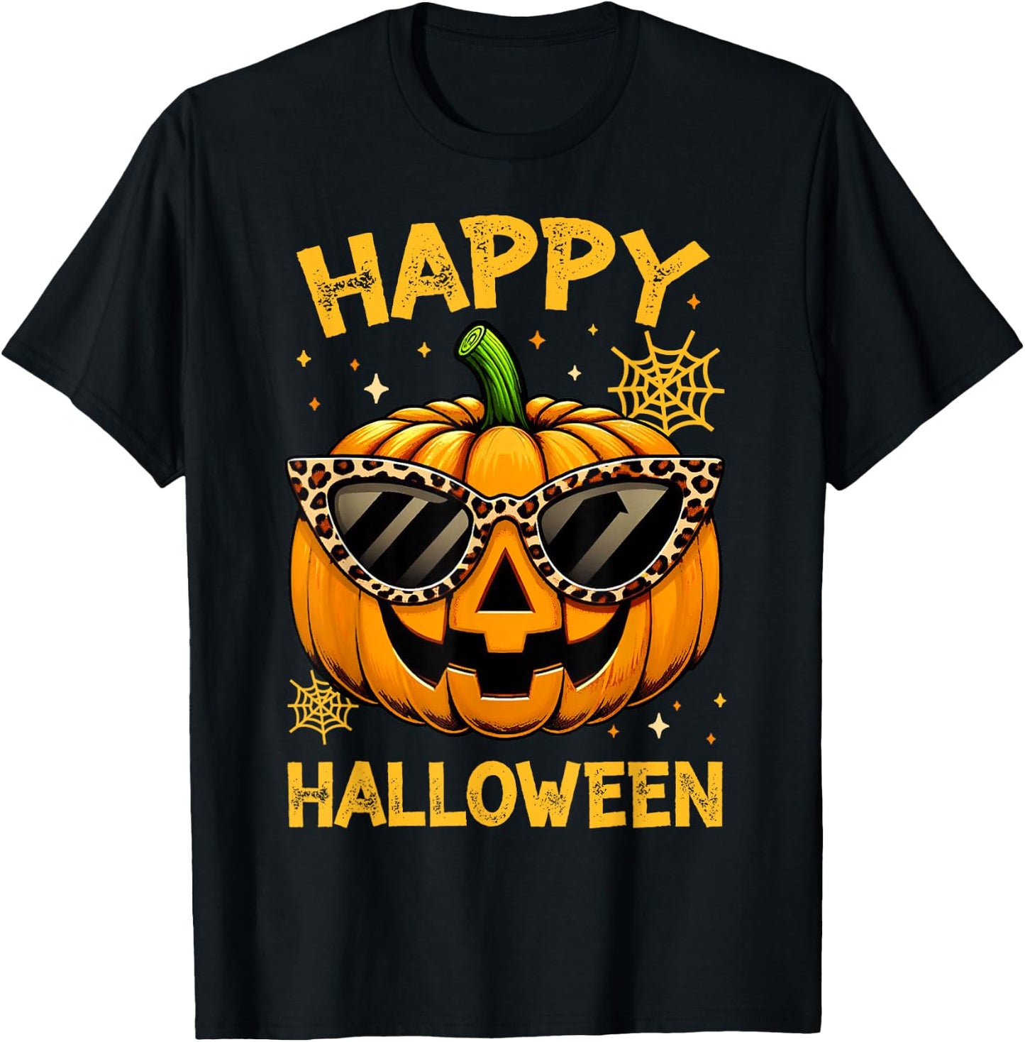 Trick Or Treat Halloween Funny Pumpkin Happy Halloween T-Shirt - T-Shirt | Black