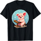 Piano Playing Pig T-Shirt - T-Shirt | Black