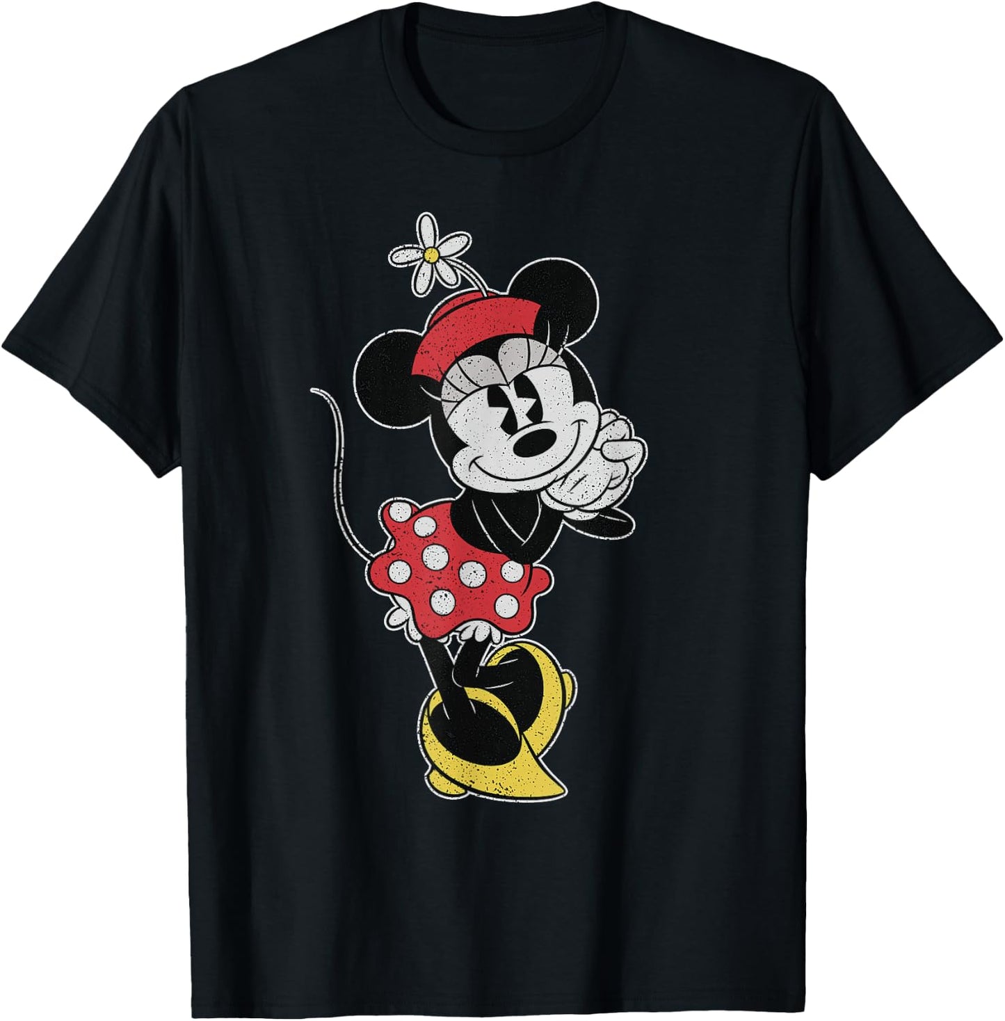 Disney Vintage Minnie Mouse Sweetheart Pose Small T-Shirt - T-Shirt | Black