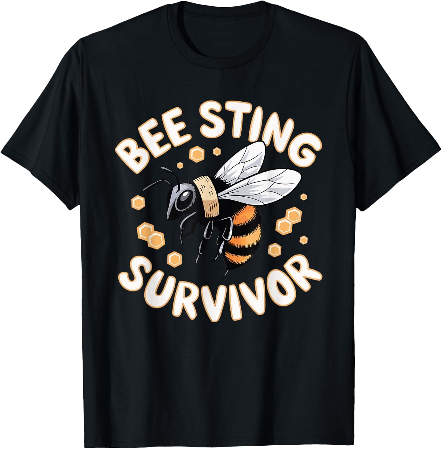 Bee Sting Survivor T-Shirt - T-Shirt | Black