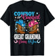 Cowboy Or Cowgirl Great Grandma Loves You Gender Reveal T-Shirt - T-Shirt | Black