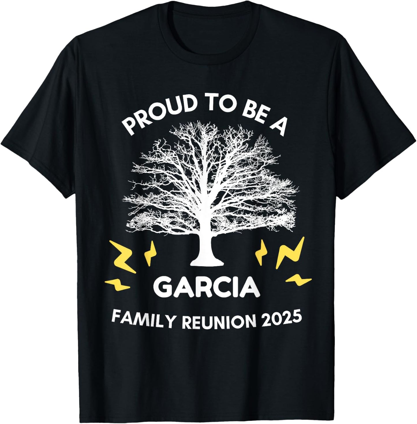 2025 GARCIA Family Reunion Gathering Family Tree Matching T-Shirt - T-Shirt | Black