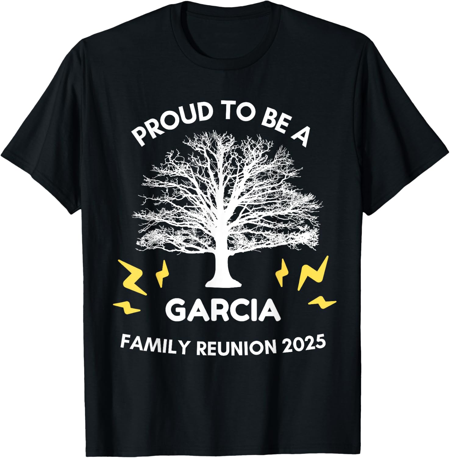 2025 GARCIA Family Reunion Gathering Family Tree Matching T-Shirt - T-Shirt | Black