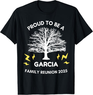 2025 GARCIA Family Reunion Gathering Family Tree Matching T-Shirt - T-Shirt | Black