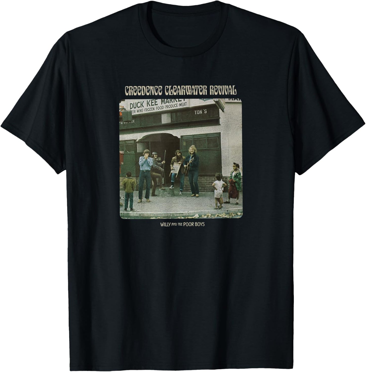 Creedence Clearwater Revival Willy & The Poor Boys , Blue, S T-Shirt - T-Shirt | Black