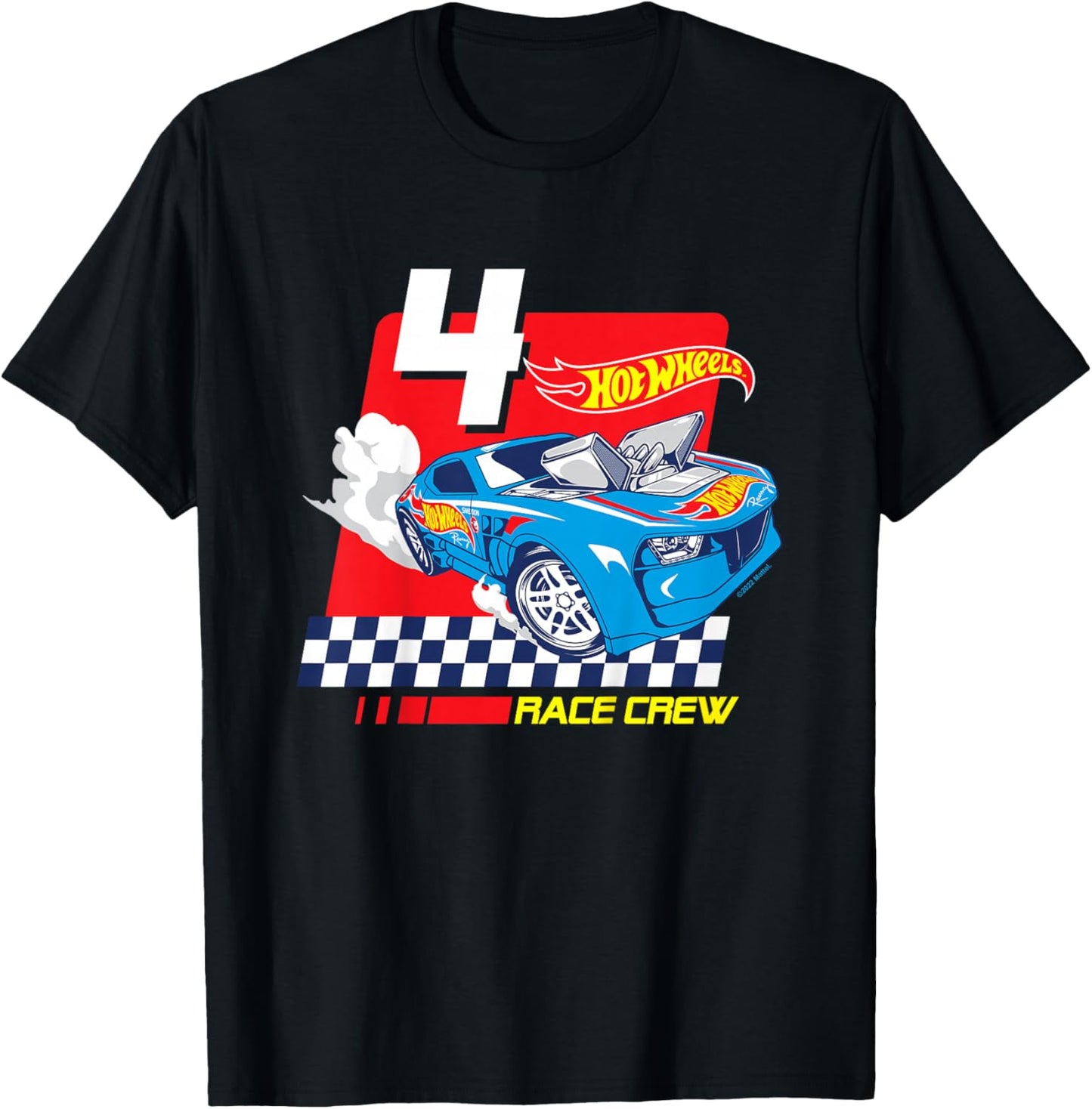 Children's Hot Wheels Race Crew 4 Years Old , black T-Shirt - T-Shirt | Black