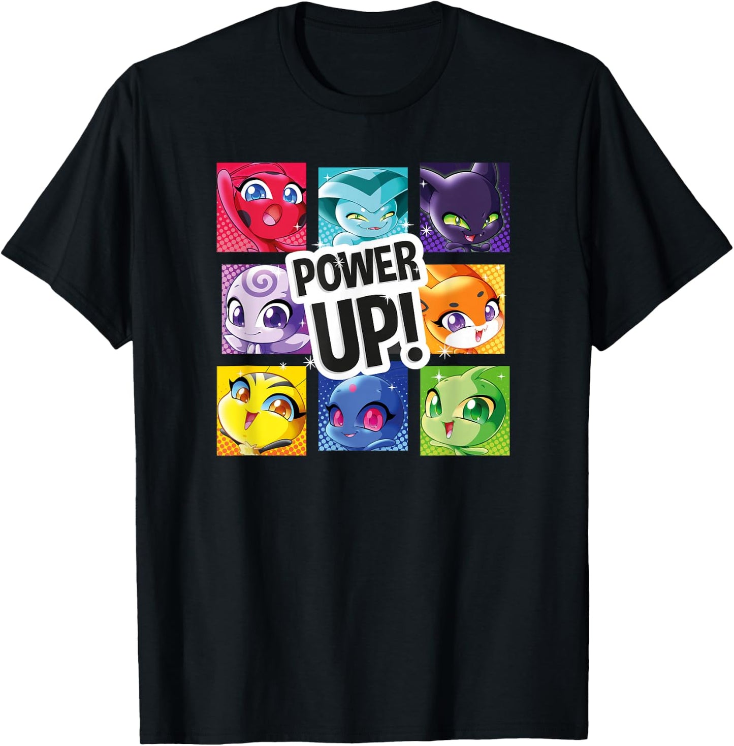 Miraculous Ladybug Kwamis Collection with all Kwamis T-Shirt - T-Shirt | Black