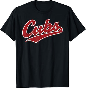 Vintage Cubs Gifts Women Boys Girls and Kids T-Shirt - T-Shirt | Black