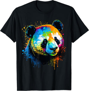 Watercolor Panda T-Shirt - T-Shirt | Black