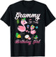 Grammy of the Birthday Girl Flamingo Family Matching T-Shirt - T-Shirt | Black