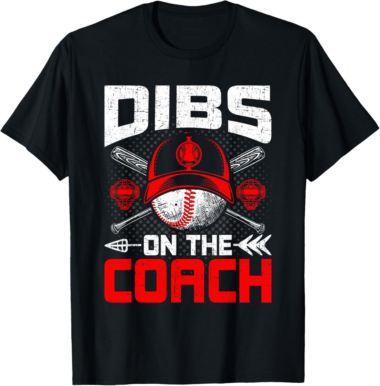 Dibs On The Coach Baseball Coach's Wife T-Shirt - T-Shirt | Black