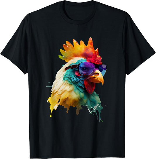 Chicken with sunglasses T-Shirt - T-Shirt | Black