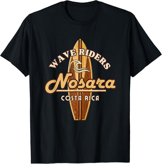Surf Nosara Costa Rica Surfing Vacation Design T-Shirt - T-Shirt | Black