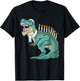 Menorasaurus Rex Hanukkah Shirt Jewish Dinosaur Menorah T-Shirt - T-Shirt | Black