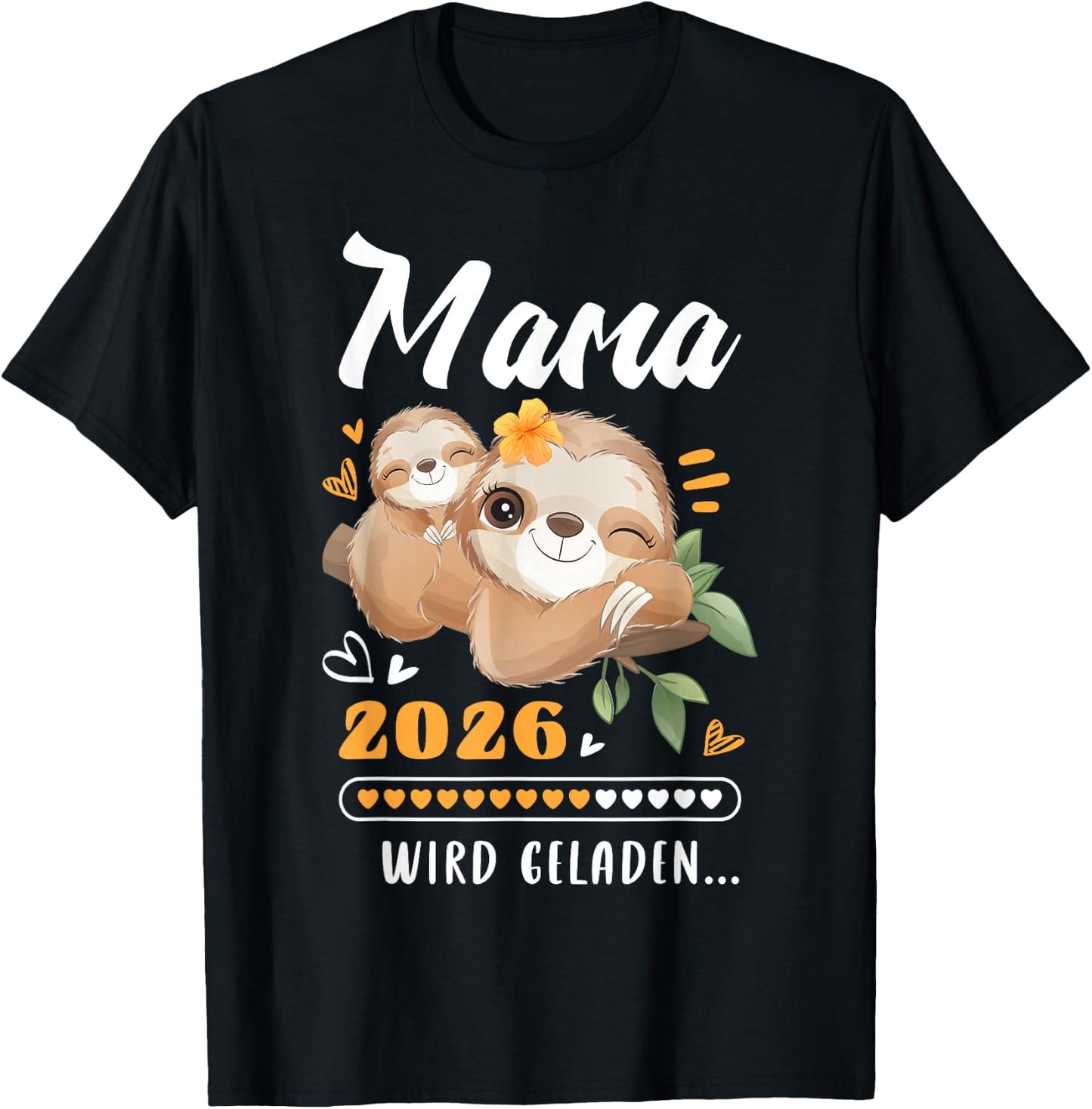 Mama 2026 Baby Ankündigung, Schwangerschaft, Werdende Mutter T-Shirt - T-Shirt | Black