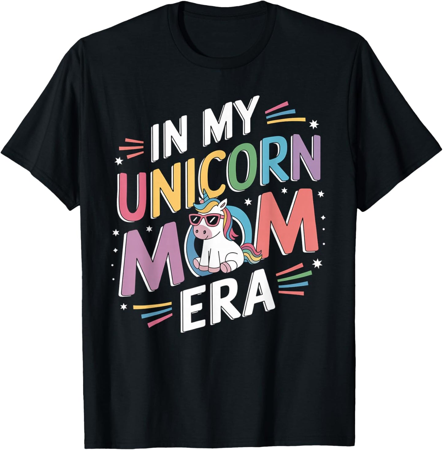 In My Unicorn Mom Era Mothers Day First Fathers Day T-Shirt - T-Shirt | Black