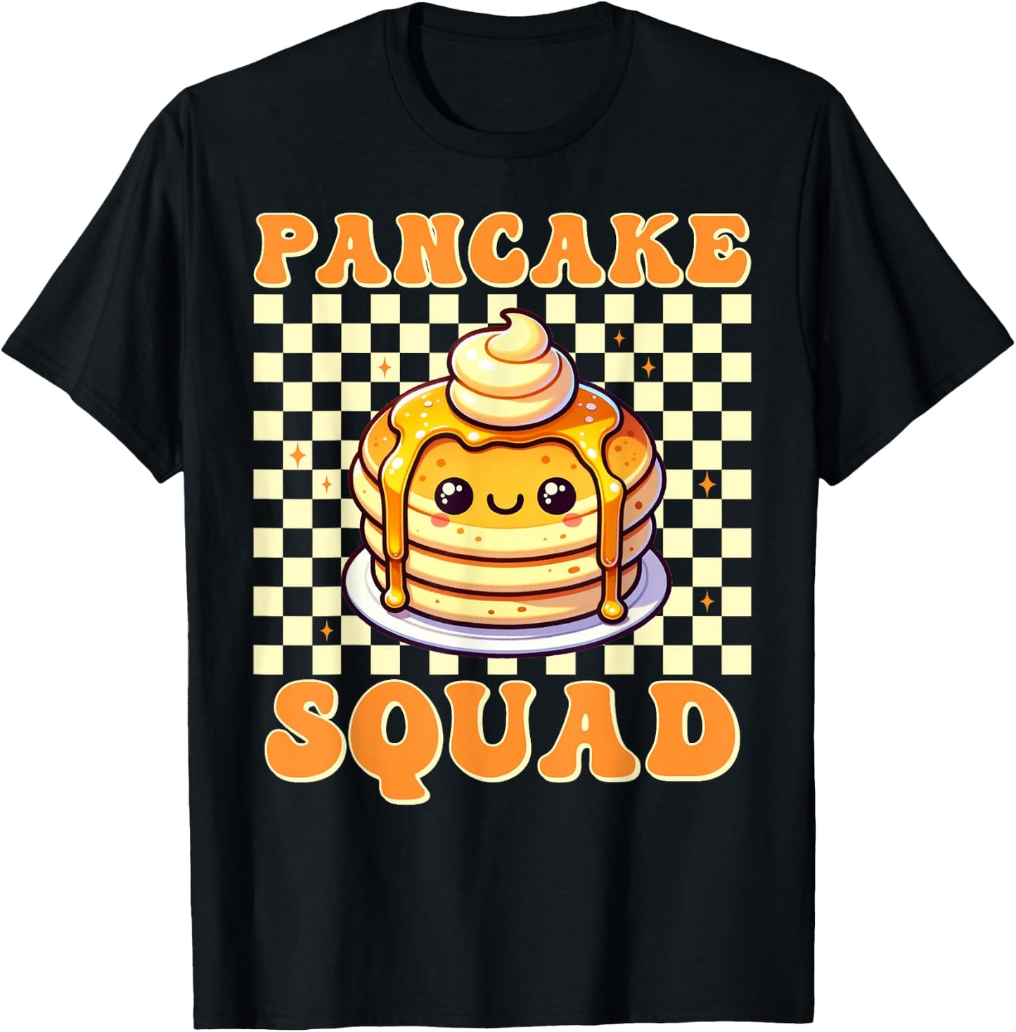 Pancake Squad Crew Syrup Brunch Breakfast Bake Maker T-Shirt - T-Shirt | Black