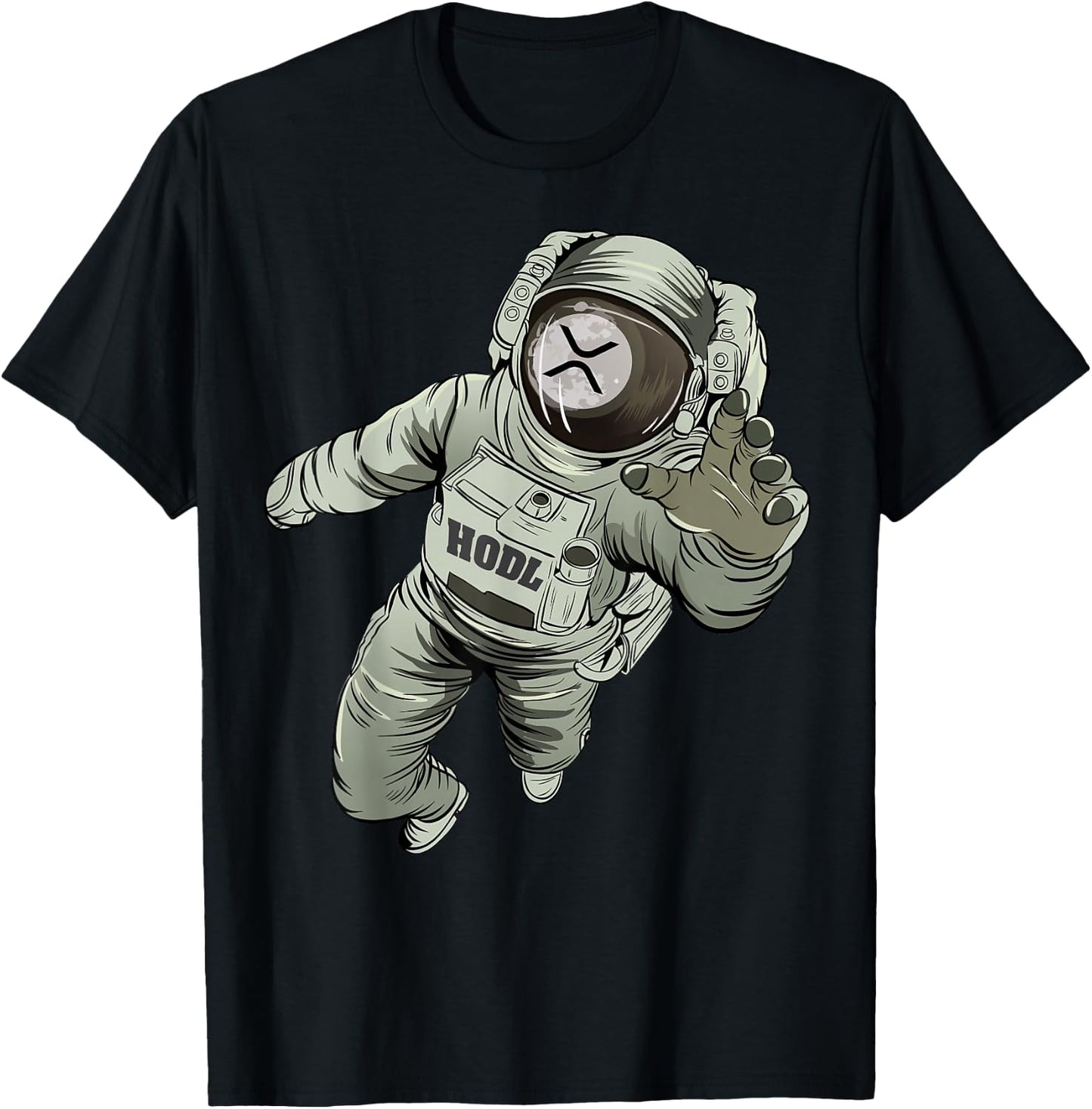 Ripple Logo Moon XRP T-Shirt - T-Shirt | Black