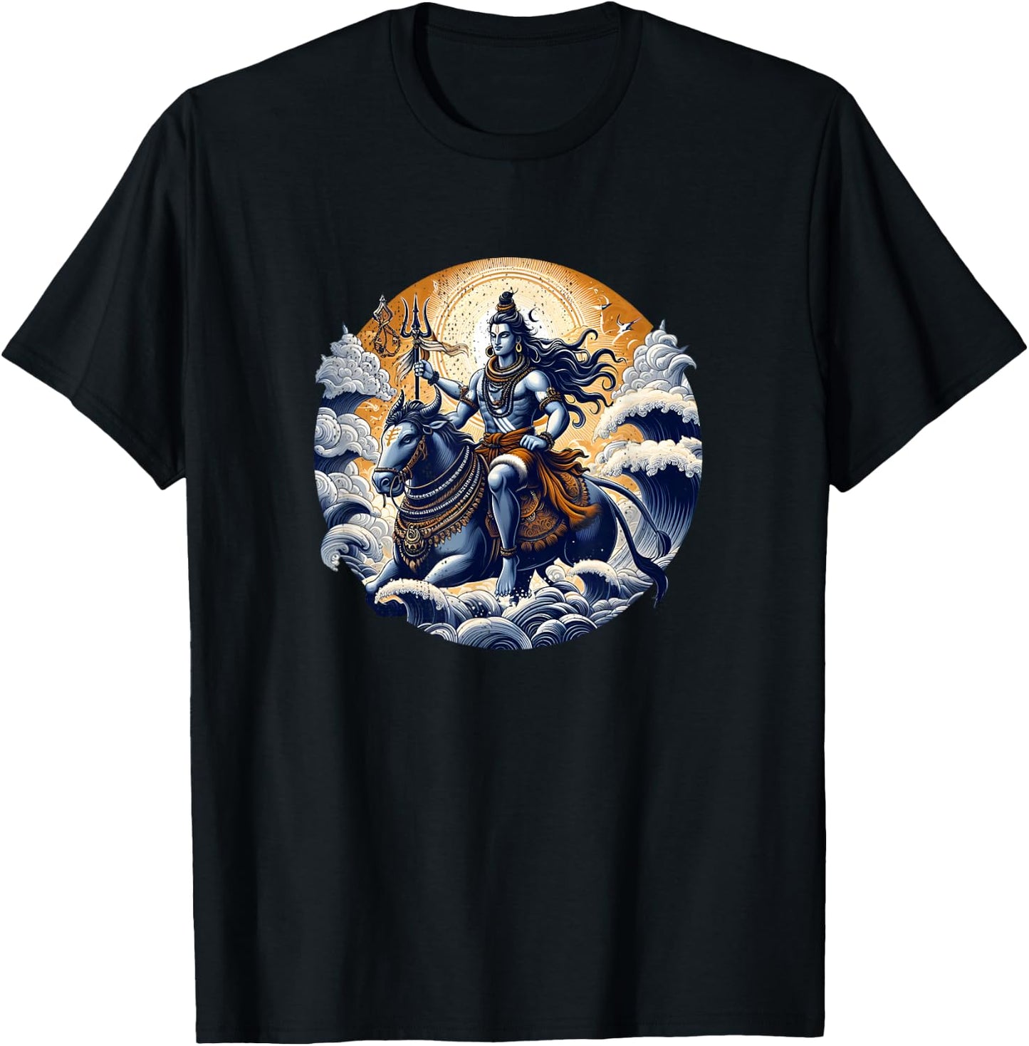 Herr Shiva reitet auf Nandi T-Shirt - T-Shirt | Black