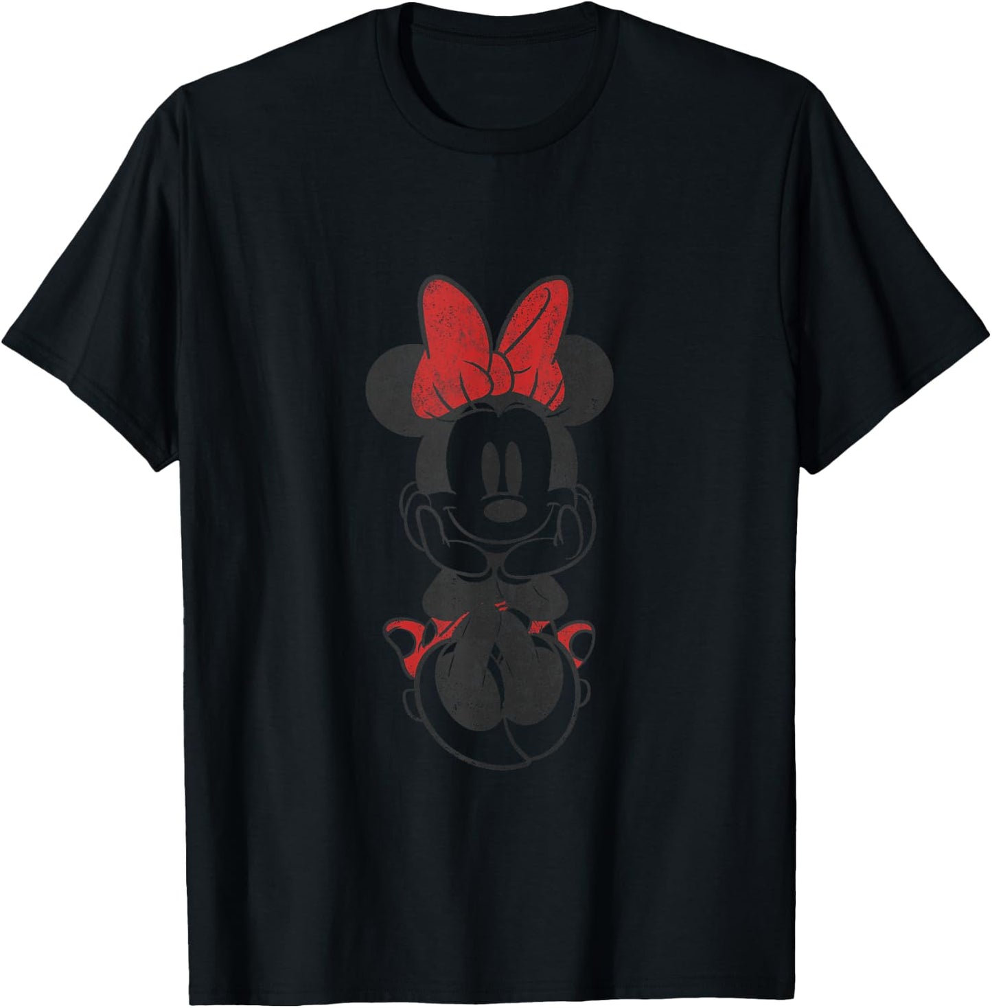 Disney Mickey and Friends Minnie Mouse Vintage Sitting T-Shirt - T-Shirt | Black