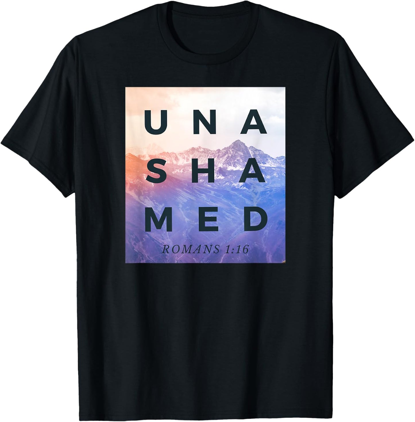 Unashamed Christian Gift Women Kids Roman 1:16 T-Shirt - T-Shirt | Black