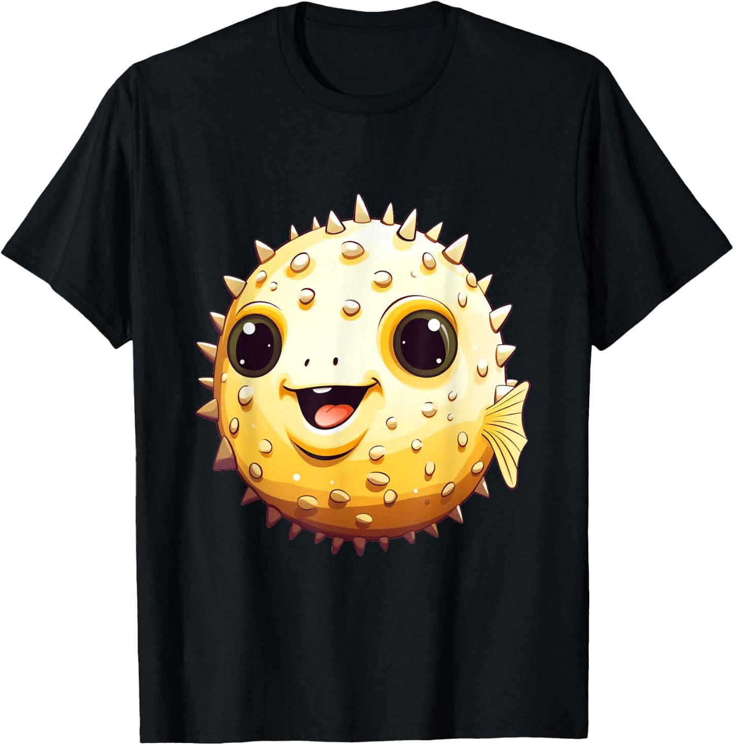 Cute Blowfish Easy Halloween Puffer Fish Costume Pufferfish T-Shirt - T-Shirt | Black