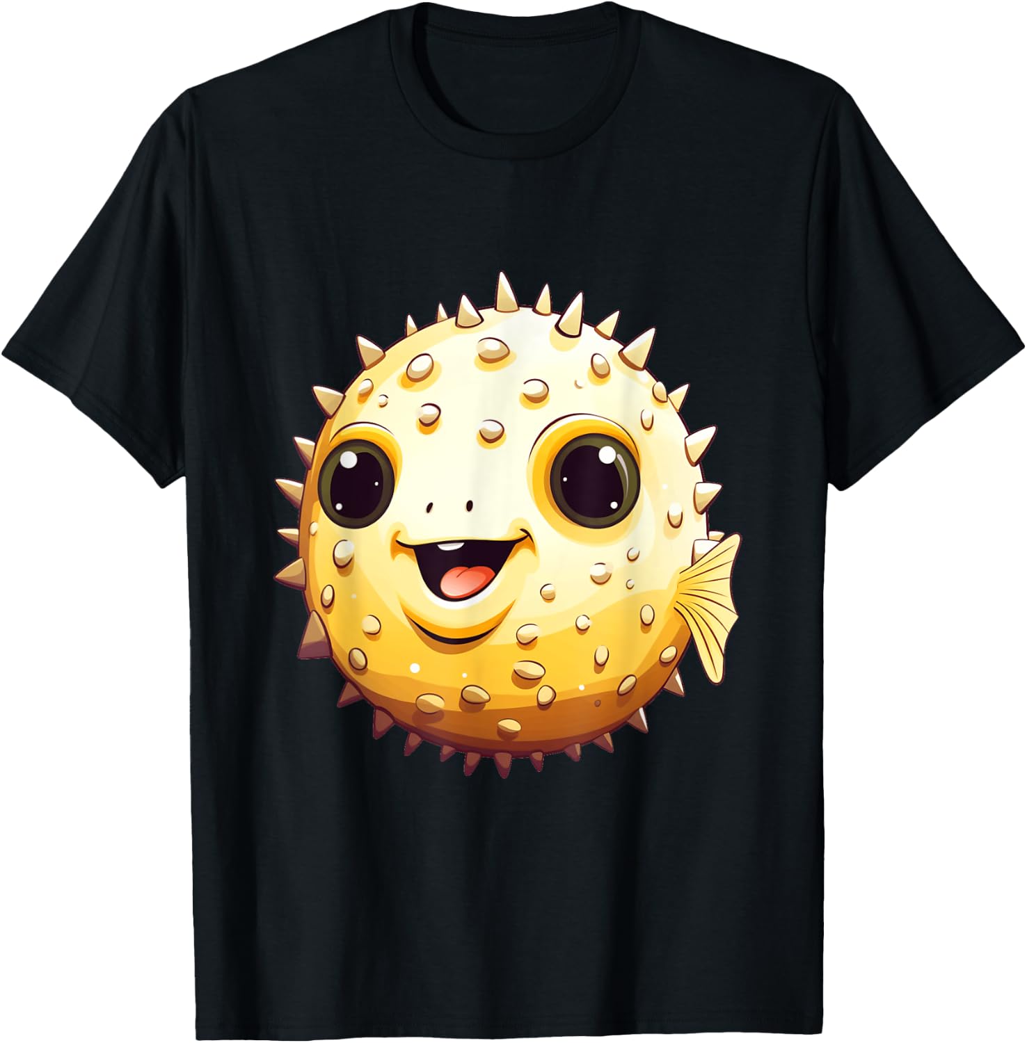 Cute Blowfish Easy Halloween Puffer Fish Costume Pufferfish T-Shirt - T-Shirt | Black