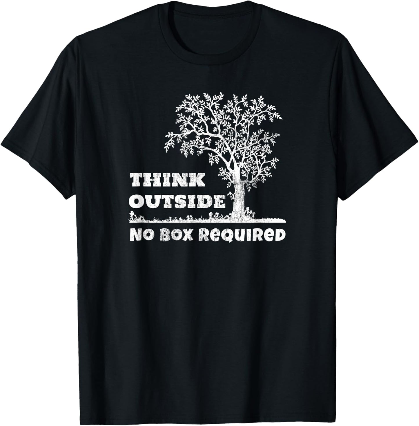 Camping - Think Outside No Box Required T-Shirt - T-Shirt | Black