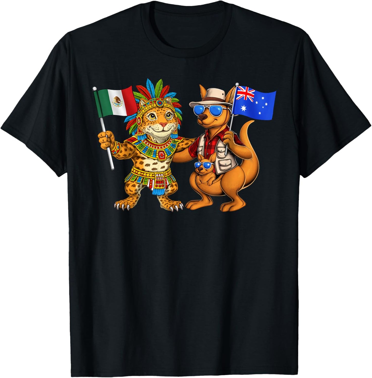 Mexico Australia Flag Mexican Australian Roots México T-Shirt - T-Shirt | Black