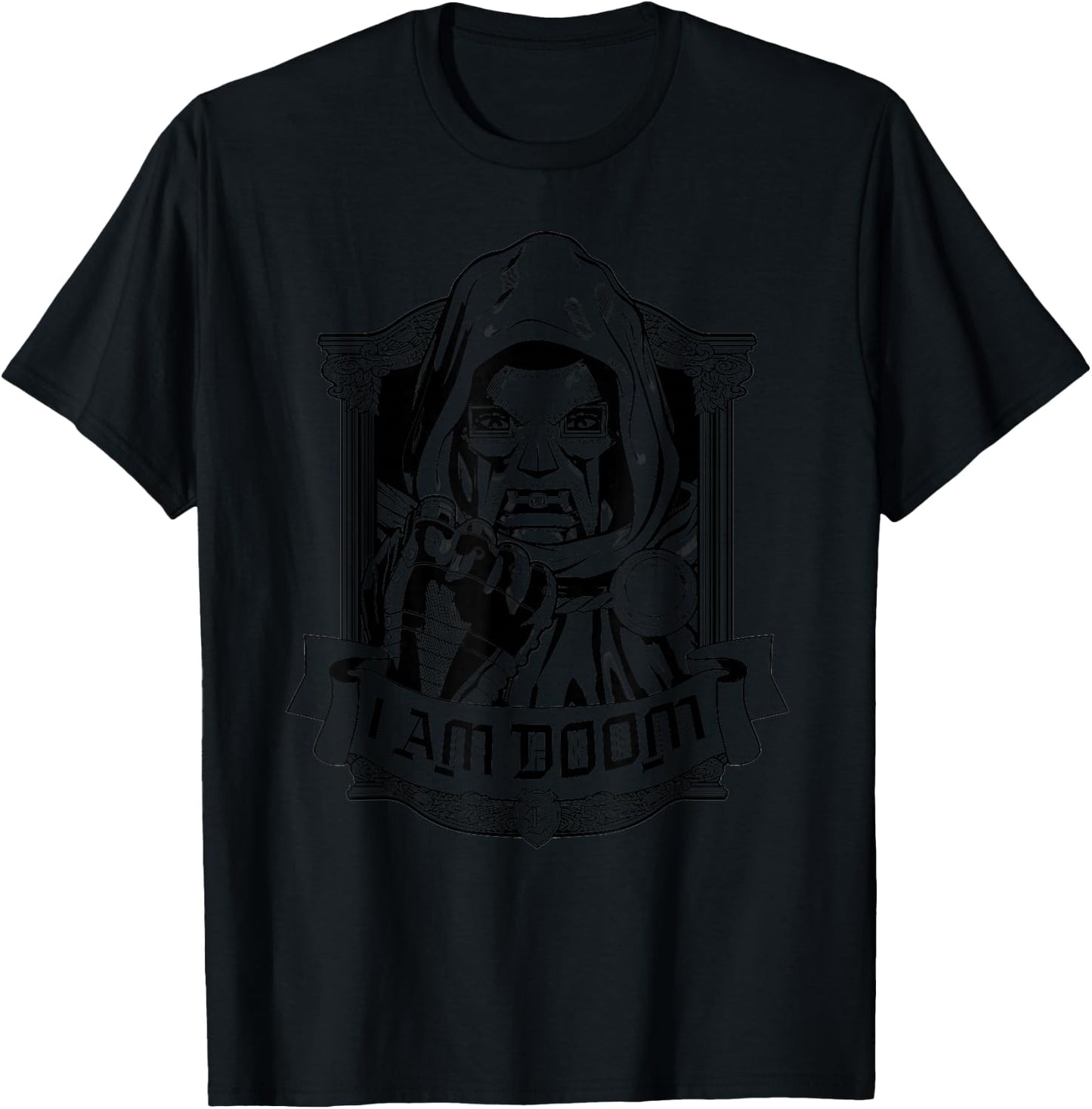 Marvel Super Villains Doctor Doom Portrait I Am Doom , blue T-Shirt - T-Shirt | Black