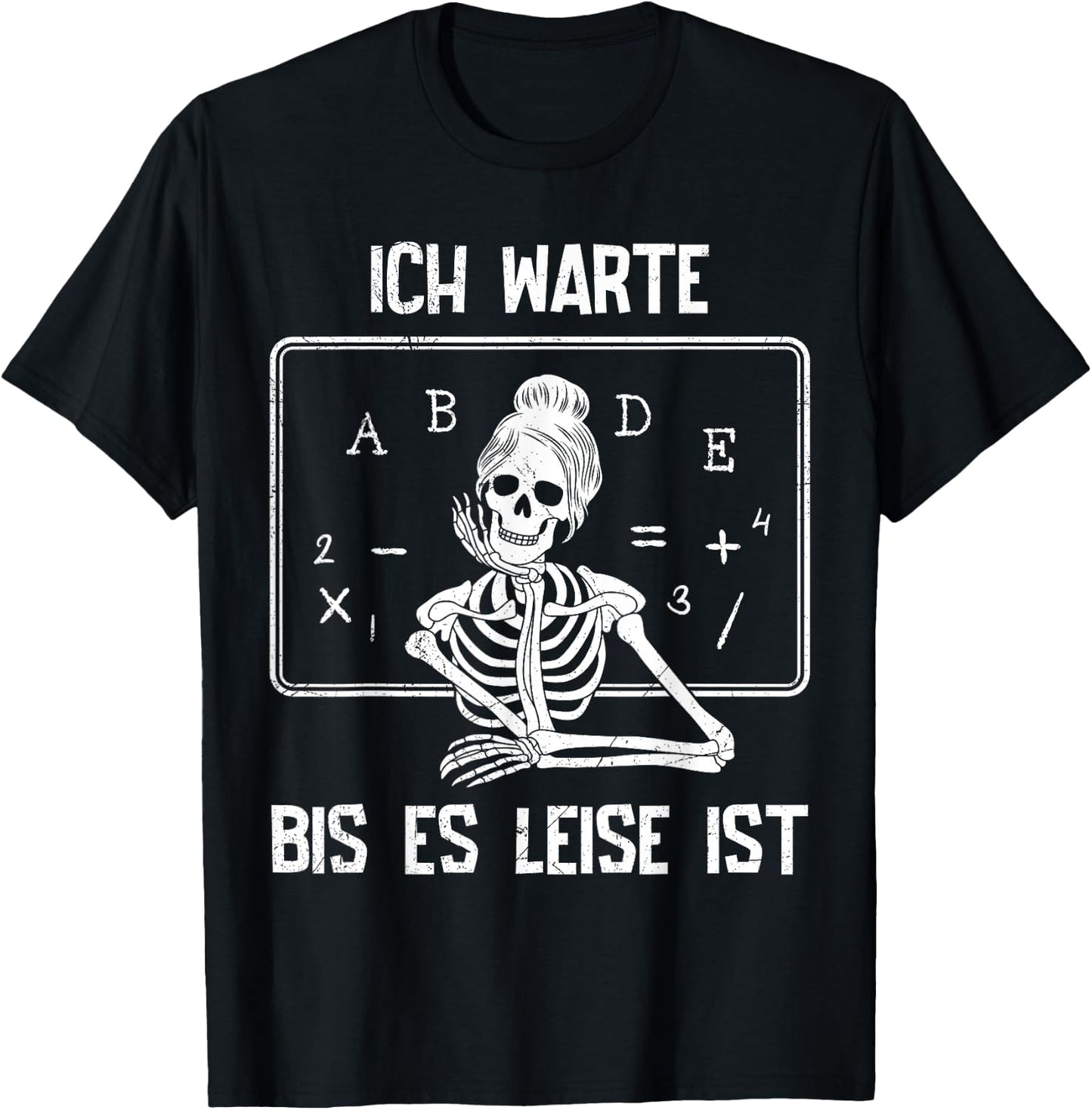 Ich warte bis es leise ist Lehrer Lehrerin T-Shirt - T-Shirt | Black