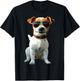 Jack Russell Terrier with Sunglasses Jack Russels Lovers , black T-Shirt - T-Shirt | Black