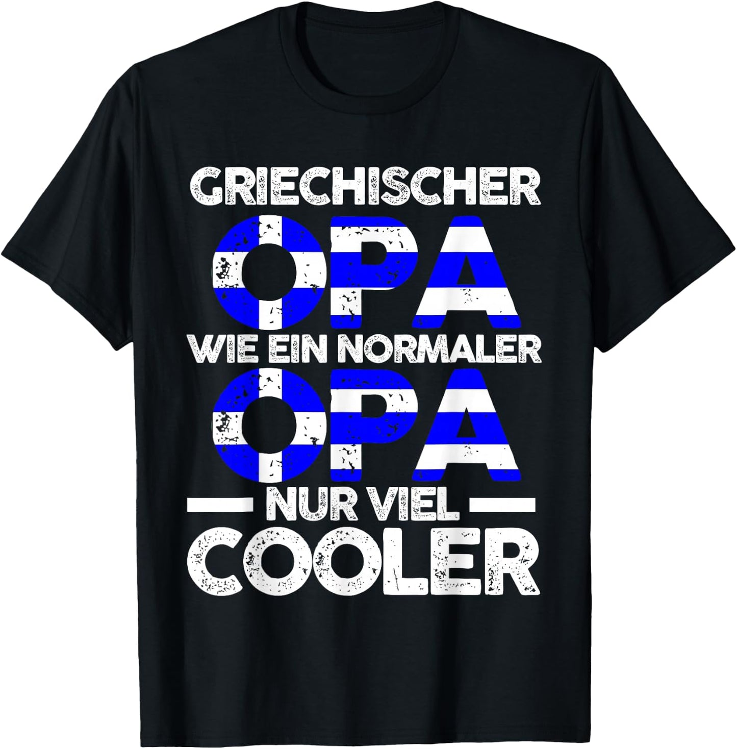 Griechenlandischer Opa Grieche Griechenland T-Shirt - T-Shirt | Black