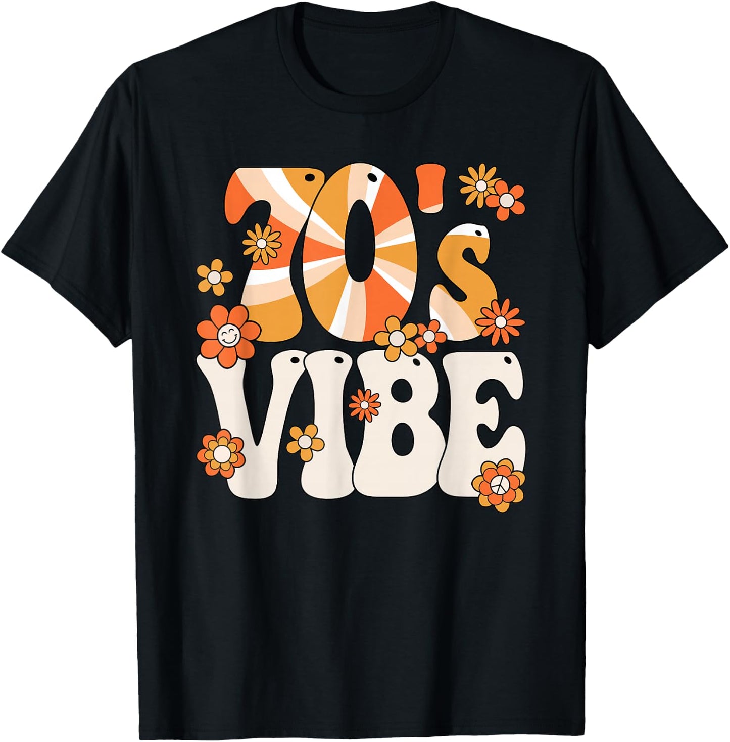 70s Vibe 70s Theme Party Hippie Outfit 70s Costume , black T-Shirt - T-Shirt | Black