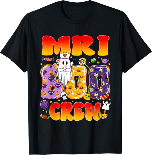 MRI Boo Crew MRI Tech Funny Halloween T-Shirt - T-Shirt | Black