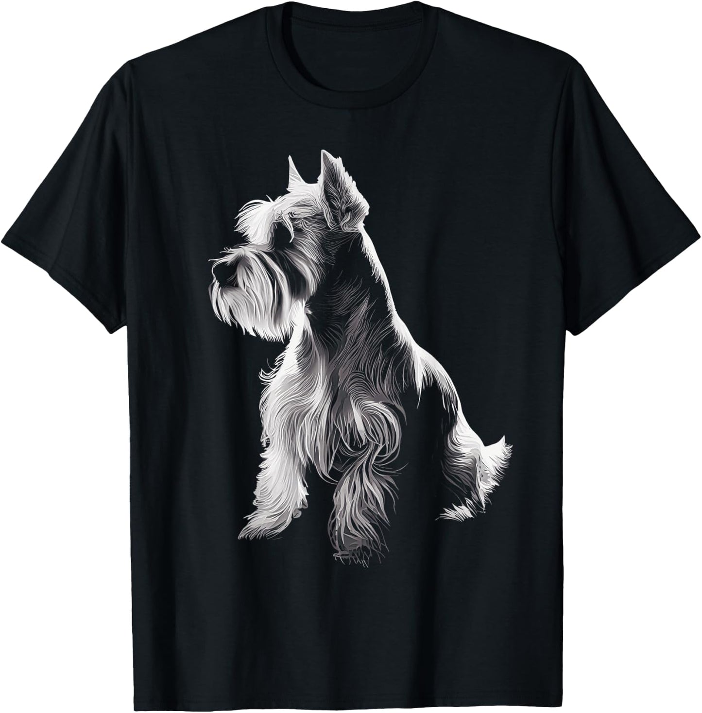 Miniature Schnauzer dog art Miniature Schnauzer T-Shirt - T-Shirt | Black